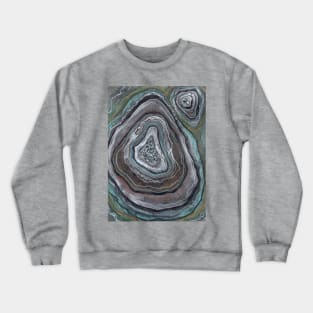 Warm Earth Handpainted Marble Stone Art Crewneck Sweatshirt